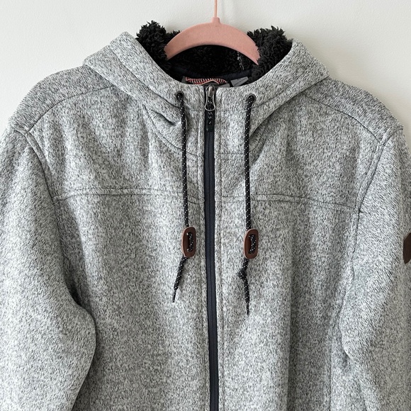 Rugged Elements Gray Mountain Fleece Hoodie Jacket - Picture 2 of 16